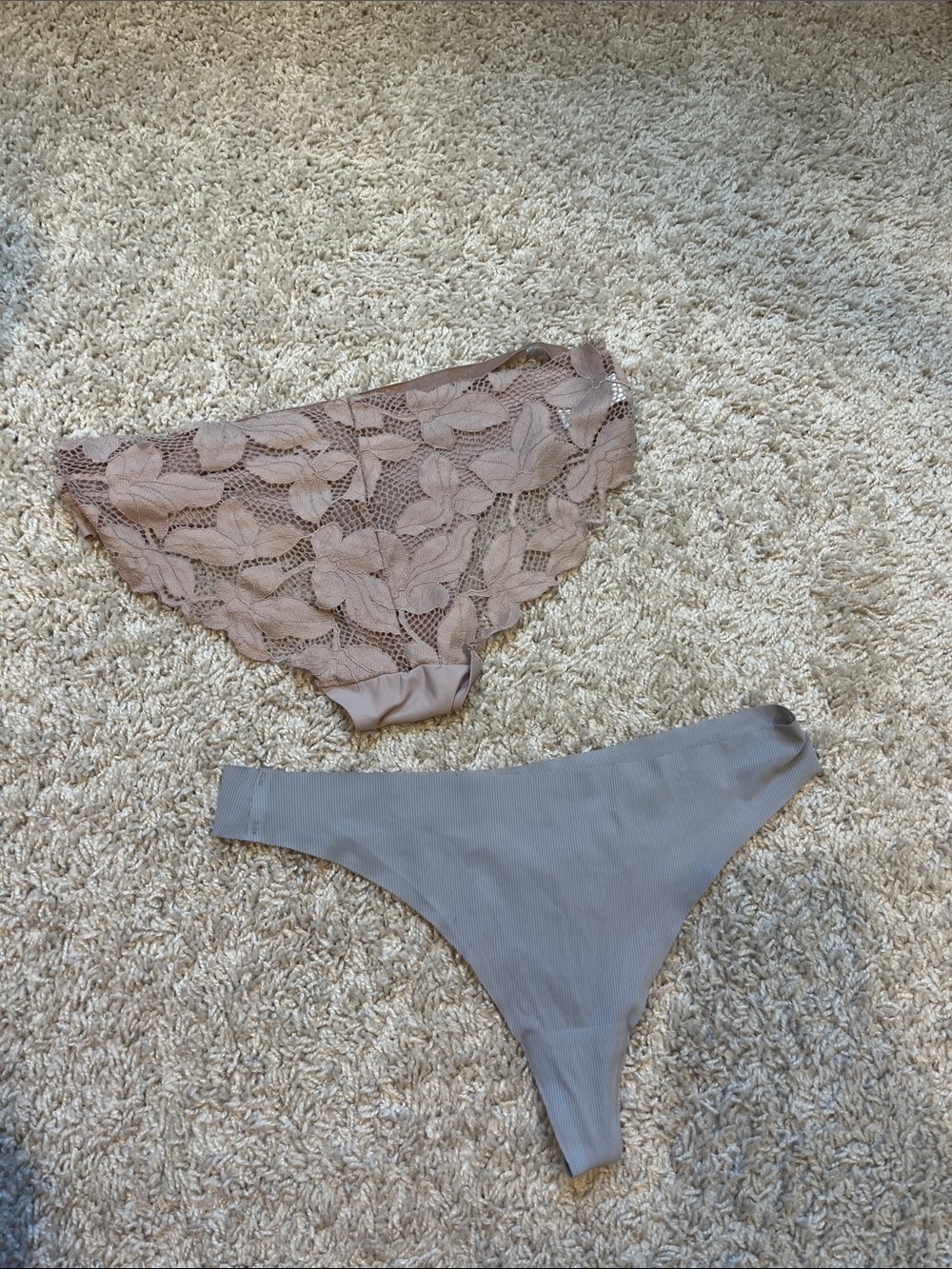 Victoria's Secret Lace & Smooth Bikini Panty Set - thong and lace back